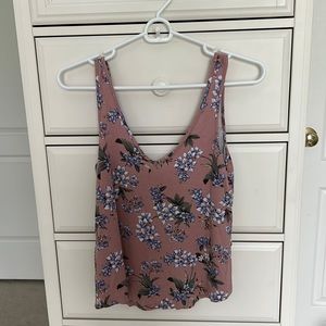 Pink flowered American Eagle tank top